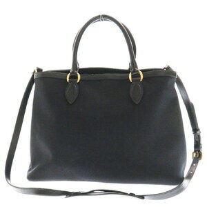 Prada Black Shoulder Bag Logo Leather Canvas Handbag Jacquard